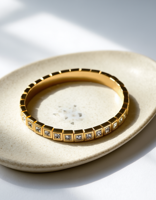 Luxe Square Crystal Bangle