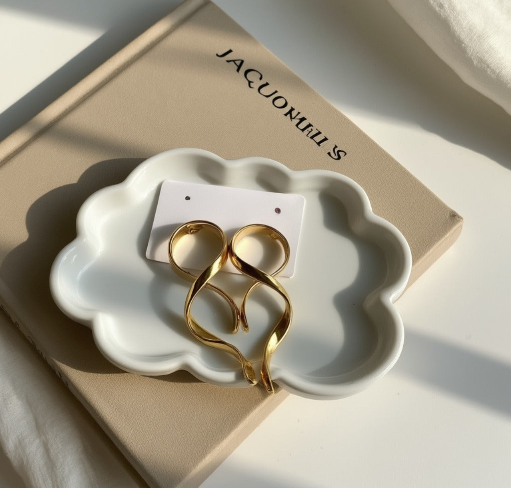 Twist Loop Statement Earrings