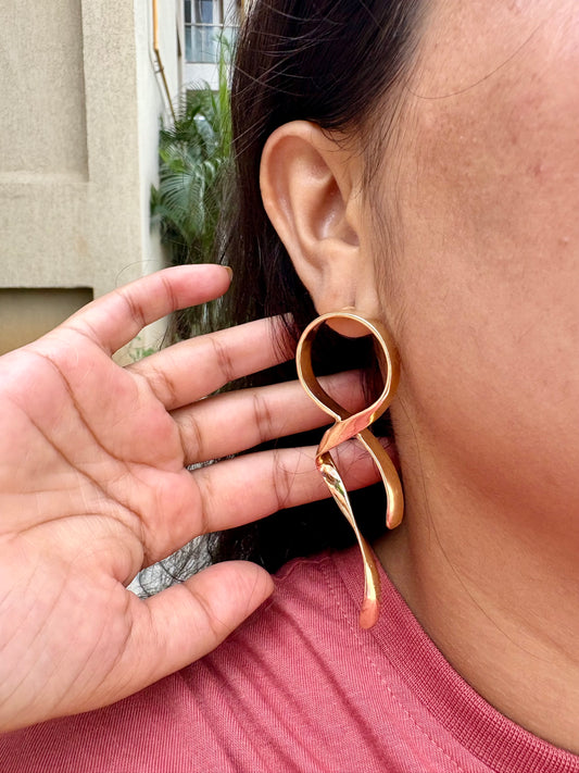 Twist Loop Statement Earrings