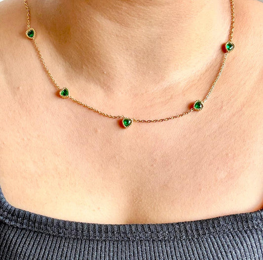 Emerald Heart Elegance Necklace