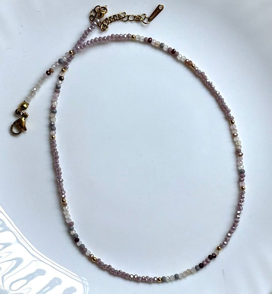 Lilac Beaded Everyday Necklace
