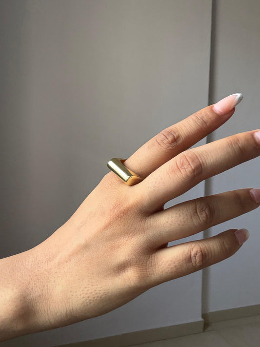 Gold Bar Statement Ring