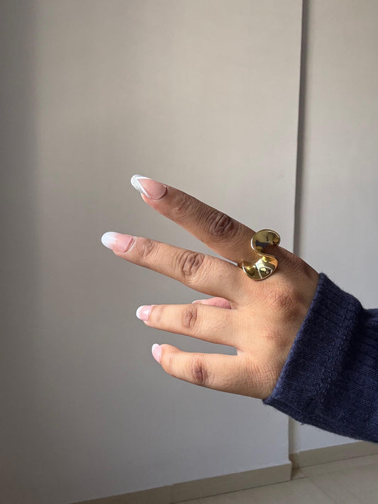 Gold Abstract Wrap Ring