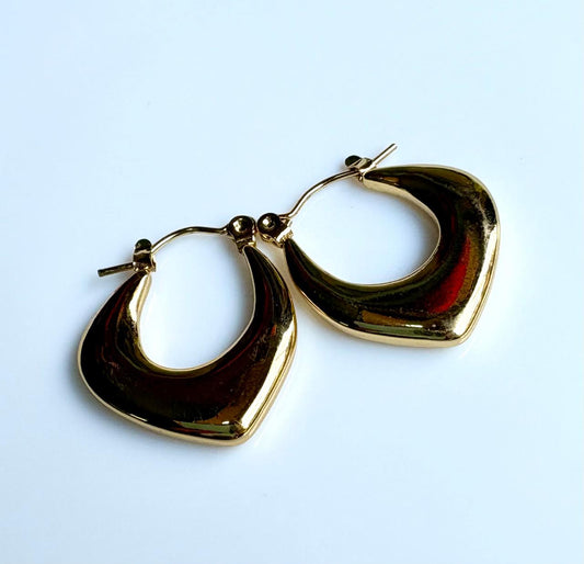 Modern V-Hoop Earrings