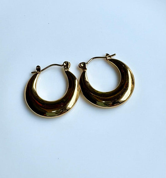 Classic Crescent Hoop Earrings