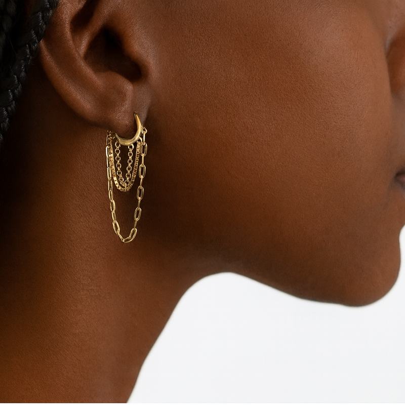 Vintage Style Exaggerated Classic Style Tassel Chain Earrings