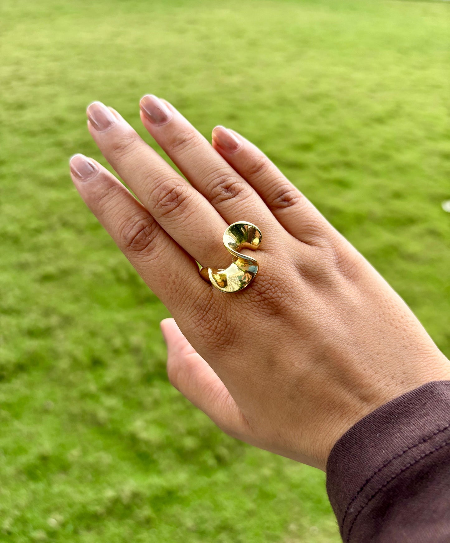 Gold Abstract Wrap Ring