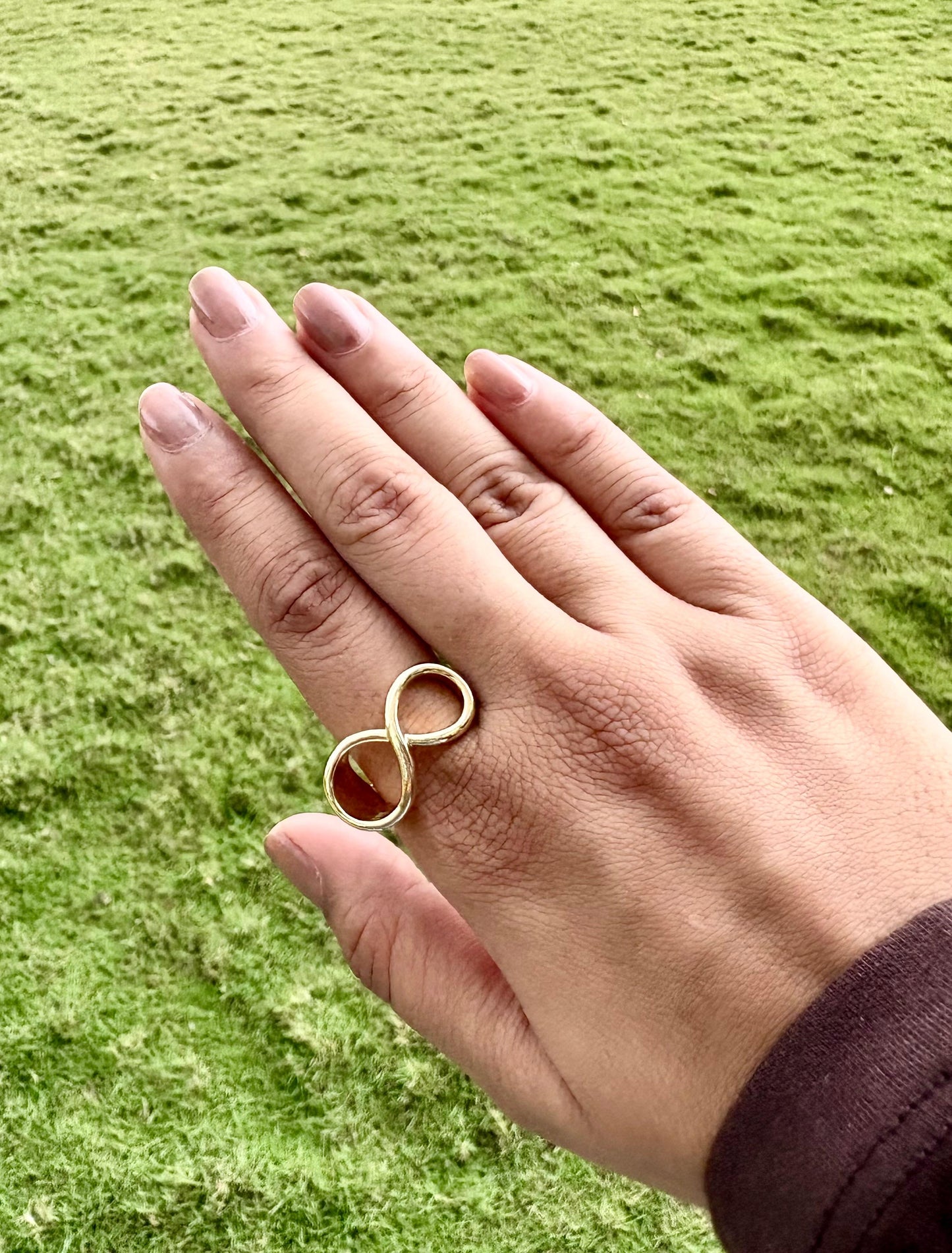 Gold Infinity Symbol Statement Ring