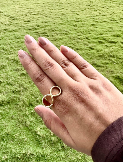 Gold Infinity Symbol Statement Ring