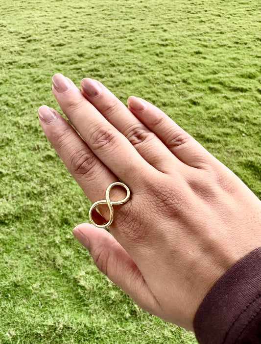 Gold Infinity Symbol Statement Ring