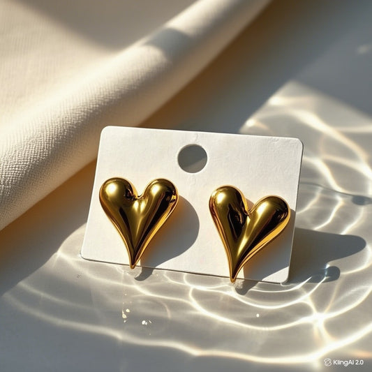 Luxe Heart Drop Earrings