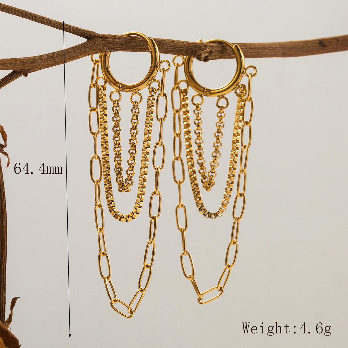 Vintage Style Exaggerated Classic Style Tassel Chain Earrings