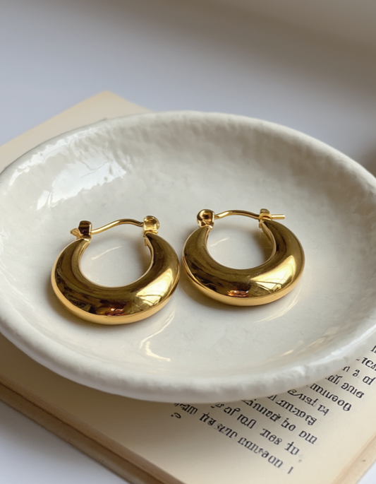Classic Crescent Hoop Earrings