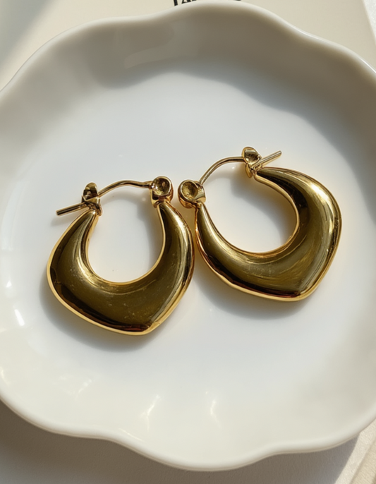 Modern V-Hoop Earrings