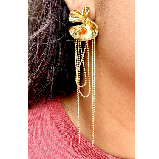 Liquid Drape Chain Earrings