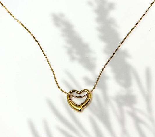 Golden Open Heart Necklace