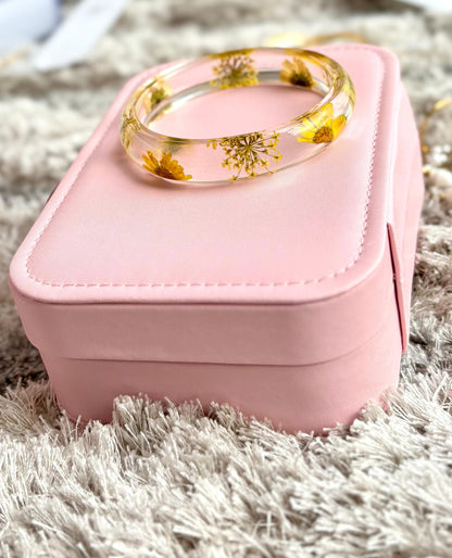 Yellow Bloom Resin Bangle