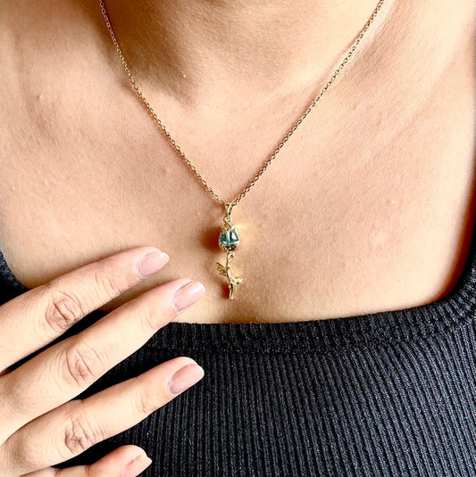 "Dewdrop Rose" Gold Necklace