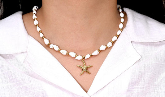 Starfish Charm Shell Necklace