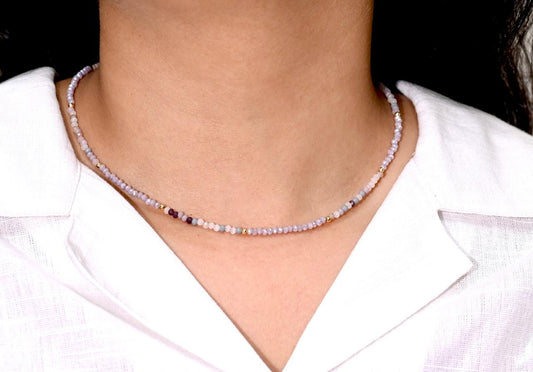 Lilac Beaded Everyday Necklace