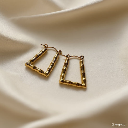 Minimalist Chunky Gold Hoops